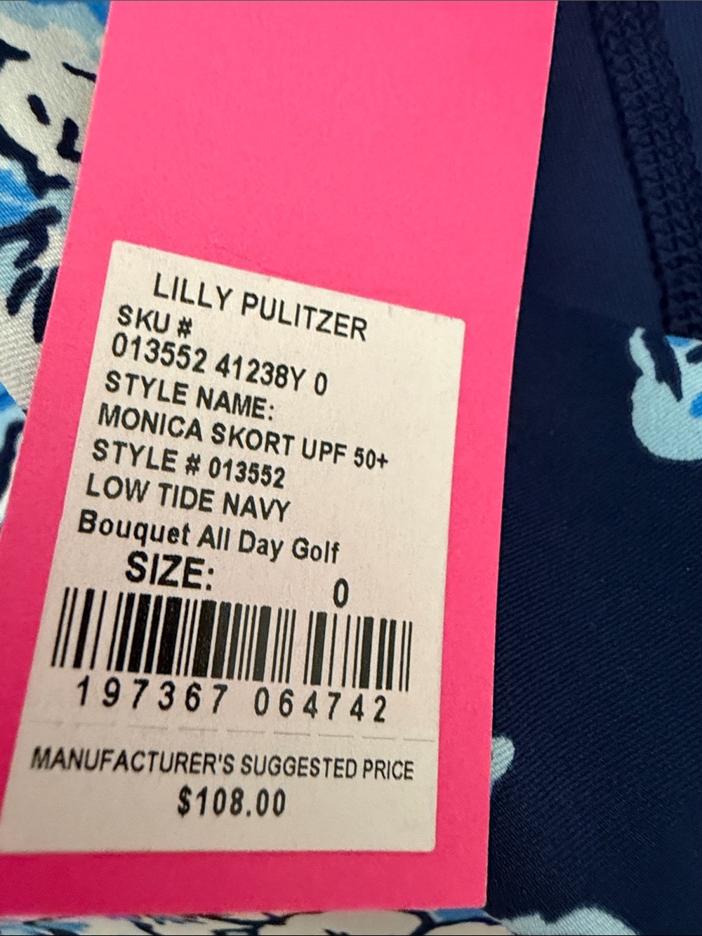 New with tags Lilly Pulitzer Navy Monica Skort - Picture 4 of 4